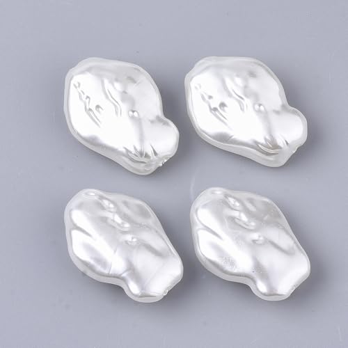 Airssory Barockperlen, 25 x 17,5 mm, ABS-Kunststoff, weiße Perlen, unregelmäßige Barockperlen für DIY-Armbänder, Halsketten, Schmuckherstellung, Perlenarbeiten, 260 Stück Airssory Barockperlen, 25 x 17,5 mm, ABS-Kunststoff, weiße Perlen, unregelmäßige Barockperlen für DIY-Armbänder, Halsketten, Schmuckherstellung, Perlenarbeiten, 260 Stück von Airssory