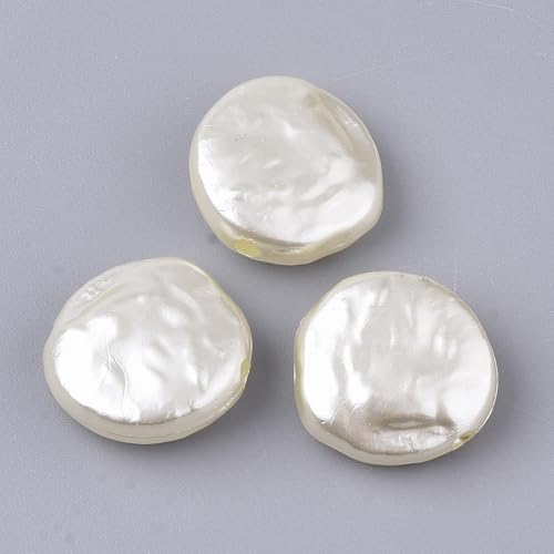 Airssory Barockperlen mit Loch, 14,5 mm, ABS-Kunststoff, flach, rund, Kunstperlen, für Armbänder, Schmuckherstellung, Basteln, Halsketten, Ohrringe, Schlüsselanhänger, 750 Stück Airssory Barockperlen mit Loch, 14,5 mm, ABS-Kunststoff, flach, rund, Kunstperlen, für Armbänder, Schmuckherstellung, Basteln, Halsketten, Ohrringe, Schlüsselanhänger, 750 Stück von Airssory