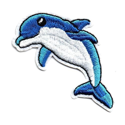 Airssory Delfin-Aufnäher zum Aufbügeln, computergesteuerte Stickerei, Ozean, Tier, zum Aufnähen auf Kleidung, Jeans, Hut, Rucksäcke, Hüte, Jacken, Kleidung, 10 Stück Airssory Delfin-Aufnäher zum Aufbügeln, computergesteuerte Stickerei, Ozean, Tier, zum Aufnähen auf Kleidung, Jeans, Hut, Rucksäcke, Hüte, Jacken, Kleidung, 10 Stück von Airssory