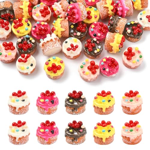 Airssory Erdbeerkuchen-Ornament, Cabochons, Kunstharz, Nachahmung, Süßspeisen, Dessert, ohne Loch, für DIY-Schmuck, Verzierung, Handwerk, Zuhause, Schreibtisch, Dekoration, Großpackung Airssory Erdbeerkuchen-Ornament, Cabochons, Kunstharz, Nachahmung, Süßspeisen, Dessert, ohne Loch, für DIY-Schmuck, Verzierung, Handwerk, Zuhause, Schreibtisch, Dekoration, Großpackung von Airssory