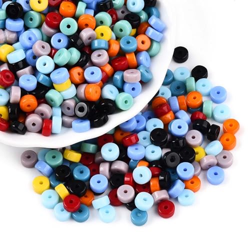 Airssory Glasperlen in verschiedenen Farben, 6 mm, flach, rund, Abstandshalter, Abstandshalter, Perlen für DIY, Schmuck, Armband, Halskette, Ohrringe, Handwerk, Tasche, Geldbörse, Schlüsselanhänger Airssory Glasperlen in verschiedenen Farben, 6 mm, flach, rund, Abstandshalter, Abstandshalter, Perlen für DIY, Schmuck, Armband, Halskette, Ohrringe, Handwerk, Tasche, Geldbörse, Schlüsselanhänger von Airssory