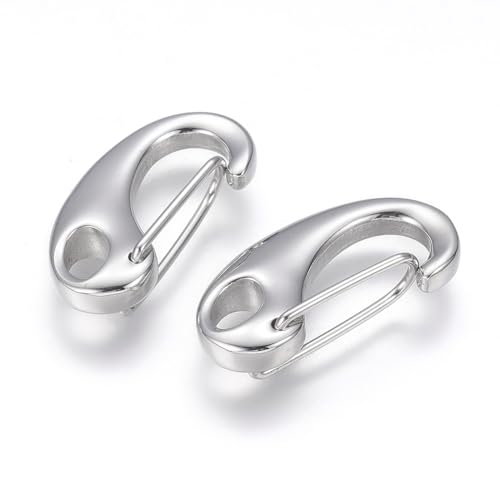 Airssory Karabinerhaken aus Edelstahl, 25,5 x 12,5 mm, für Schlüsselanhänger, Schmuckherstellung, Geldbörse, Tasche, Kette, 10 Stück Airssory Karabinerhaken aus Edelstahl, 25,5 x 12,5 mm, für Schlüsselanhänger, Schmuckherstellung, Geldbörse, Tasche, Kette, 10 Stück von Airssory