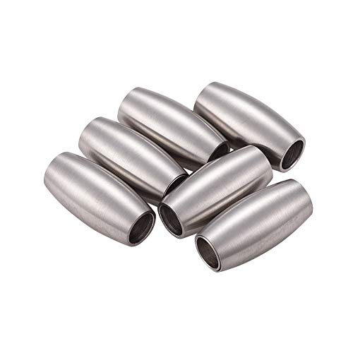 Airssory Magnetverschlüsse, 304 Edelstahl, matt, 21 x 10 mm, ovale Form, 21 x 10 mm, Magnetkonverter für Schmuck, Armbänder, Halsketten, passend für 6 mm Kordel, 10 Stück Airssory Magnetverschlüsse, 304 Edelstahl, matt, 21 x 10 mm, ovale Form, 21 x 10 mm, Magnetkonverter für Schmuck, Armbänder, Halsketten, passend für 6 mm Kordel, 10 Stück von Airssory