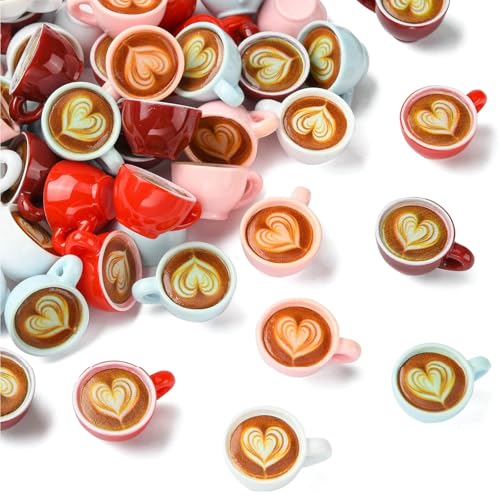 Airssory Mini-Kaffeetassen, Kunstharz, Ornament, Cabochons, Getränkebecher, ohne Loch, Perlen für DIY, Schmuck, Verzierung, Handwerk, Zuhause, Schreibtisch, Dekoration, 50 Stück Airssory Mini-Kaffeetassen, Kunstharz, Ornament, Cabochons, Getränkebecher, ohne Loch, Perlen für DIY, Schmuck, Verzierung, Handwerk, Zuhause, Schreibtisch, Dekoration, 50 Stück von Airssory