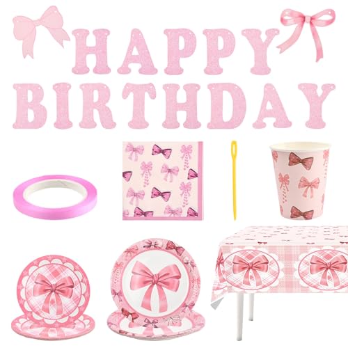 Airssory Rosa Geburtstagsparty-Dekorationssets mit Papiertüchern & Pappbechern & Tischdecke & Banner Prinzessin Happy Birthday Party Supplies für Damen Home Decor Airssory Rosa Geburtstagsparty-Dekorationssets mit Papiertüchern & Pappbechern & Tischdecke & Banner Prinzessin Happy Birthday Party Supplies für Damen Home Decor von Airssory