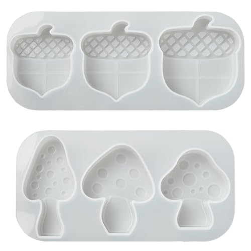 Airssory Silikon-Kerzenformen mit Waldmotiven, 3D-Pilzzapfenform, für DIY-Party, Epoxidharz, Gießen, Wachs, Gips, Handwerk, Großpackung Heimdekoration, 2 Stück Airssory Silikon-Kerzenformen mit Waldmotiven, 3D-Pilzzapfenform, für DIY-Party, Epoxidharz, Gießen, Wachs, Gips, Handwerk, Großpackung Heimdekoration, 2 Stück von Airssory