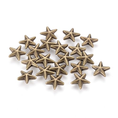 Airssory Sternförmige Metallperlen, antikes Bronze, 12 mm, tibetisch, Vintage, himmlische Abstandshalter, Perlen für DIY-Schmuck, Armband, Halskette, Ohrringe, Tasche, Schlüsselanhänger Airssory Sternförmige Metallperlen, antikes Bronze, 12 mm, tibetisch, Vintage, himmlische Abstandshalter, Perlen für DIY-Schmuck, Armband, Halskette, Ohrringe, Tasche, Schlüsselanhänger von Airssory