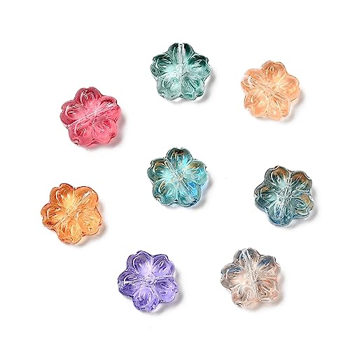 Airssory Transparente Glasblumen-Perlen in zufälliger Farbe, Glasblumen, Großpackung, Kirschblütenperlen, Glasblumen, Kirschblüten für Schmuckherstellung, 200 Stück Airssory Transparente Glasblumen-Perlen in zufälliger Farbe, Glasblumen, Großpackung, Kirschblütenperlen, Glasblumen, Kirschblüten für Schmuckherstellung, 200 Stück von Airssory