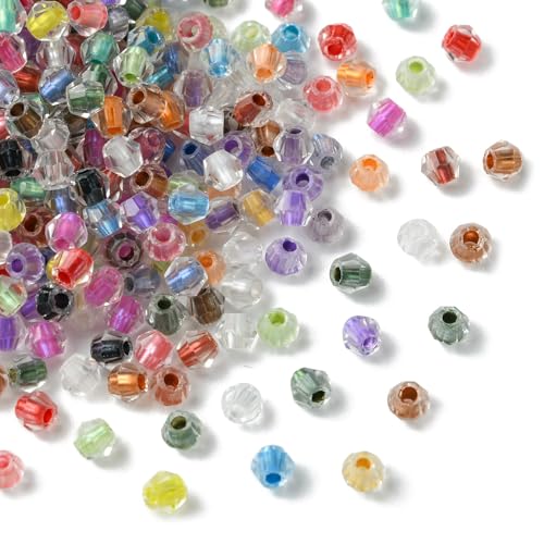 Airssory Transparente Glasperlen, Großpackung, blickdichter Innenkern, 4 mm, facettierte Glasperlen, Rautenglasperlen, Abstandshalter, Glasperlen für Schmuckherstellung, Handwerk, 500 Stück Airssory Transparente Glasperlen, Großpackung, blickdichter Innenkern, 4 mm, facettierte Glasperlen, Rautenglasperlen, Abstandshalter, Glasperlen für Schmuckherstellung, Handwerk, 500 Stück von Airssory