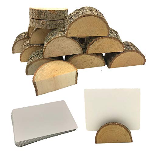 Aisamco 20 Stück Holzkartenhalter Platzkartenhalter Namensschild Fotohalter, 30 Stück Karton Blanko-Kraftpapierkarten für Hochzeit oder Restaurantdekoration Aisamco 20 Stück Holzkartenhalter Platzkartenhalter Namensschild Fotohalter, 30 Stück Karton Blanko-Kraftpapierkarten für Hochzeit oder Restaurantdekoration von Aisamco