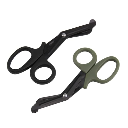 2 Stück Medizinische Verbandschere, Rettungsschere, Verbandsschere Pflege, Verbandschere Krankenschwester, Chirurgische Schere, Schwarz+Grün, 15cm 2 Stück Medizinische Verbandschere, Rettungsschere, Verbandsschere Pflege, Verbandschere Krankenschwester, Chirurgische Schere, Schwarz+Grün, 15cm von Aisikoo
