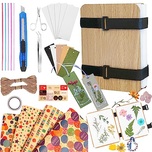 Aisny Blumenpresse, Professionelles Blumenpress Set Blumenkonservierungsset 6 Lagiges Blumenpress Set für Erwachsene Und Kinder Tolles Geschenk für Kunsthandwerksliebhaber Inklusive 4 Geschenkpapier von Aisny