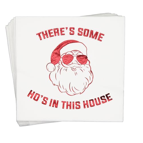 Aisosiks Serviette, 12,7 cm x 12,7 cm, 2-lagig, Rot, Party-Napkins, Weihnachtsfeier-Dekorationen, 1 Stück von Aisosiks