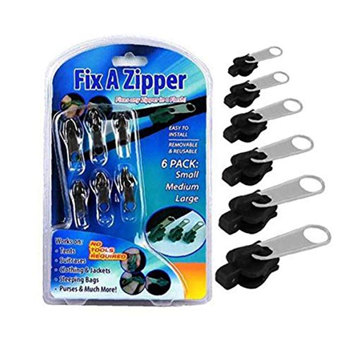 Aisoway Zipper Reparatursatz 6 Pc/Satz Universal-reißverschluss Kopf Für Kleidersack Ersatz Zip Sliders von Aisoway