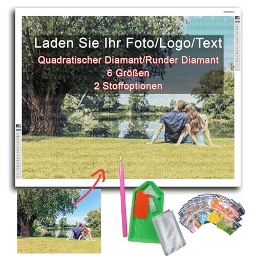 Aiszil Personalisiert 5D Diamond Painting Eigenes Foto, Custom Benutzerdefinierte Design Diamant Full Bilder mit Foto/Logo/Text, Home Decor, Runder/Quadratischer Diamant,30x50cm Aiszil Personalisiert 5D Diamond Painting Eigenes Foto, Custom Benutzerdefinierte Design Diamant Full Bilder mit Foto/Logo/Text, Home Decor, Runder/Quadratischer Diamant,30x50cm von Aiszil