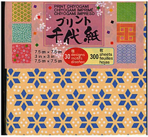Aitoh Origami-Papier (7,6 x 7,6 cm) – Print Chiyogami (300 Blatt) von Aitoh