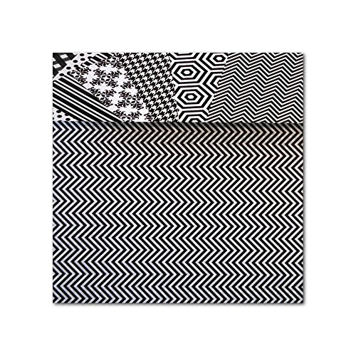 Aitoh Origami Papier - Schwarz/Weiss - 15 cm x 15 cm - 200 Blatt von Aitoh