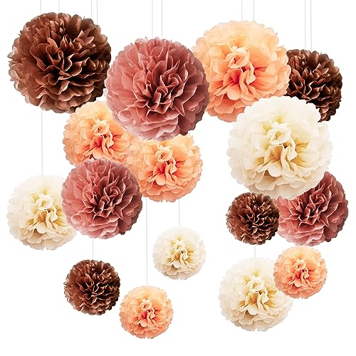 20pcs Rosegold Pompons Deko, Seidenpapier Pompons Papier Blume, Roségold, Dusty Pink, Koralle, Weißbuch Blume Ball für Hochzeitsdeko, Geburtstag, Bachelorette Hochzeit, Einschulung Deko, Taufe 20pcs Rosegold Pompons Deko, Seidenpapier Pompons Papier Blume, Roségold, Dusty Pink, Koralle, Weißbuch Blume Ball für Hochzeitsdeko, Geburtstag, Bachelorette Hochzeit, Einschulung Deko, Taufe von Aitsite