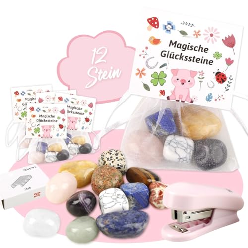 Aitsite 12 Set Glückssteine für Kinder Mitgebsel Kindergeburtstag Glücksbringer Steine Mitbringsel Kindergeburtstag Silvester Mitgebsel Magische Mutstein für Kinder (Lucky Piggy) Aitsite 12 Set Glückssteine für Kinder Mitgebsel Kindergeburtstag Glücksbringer Steine Mitbringsel Kindergeburtstag Silvester Mitgebsel Magische Mutstein für Kinder (Lucky Piggy) von Aitsite