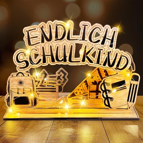 Aitsite Einschulung Deko Holz – “Endlich Schulkind” Tischaufsteller 3D – Schulanfang Dekoration aus Holz mit Schultüte, ABC & Zahlen – Geschenk zur Einschulung 2025 Aitsite Einschulung Deko Holz – “Endlich Schulkind” Tischaufsteller 3D – Schulanfang Dekoration aus Holz mit Schultüte, ABC & Zahlen – Geschenk zur Einschulung 2025 von Aitsite