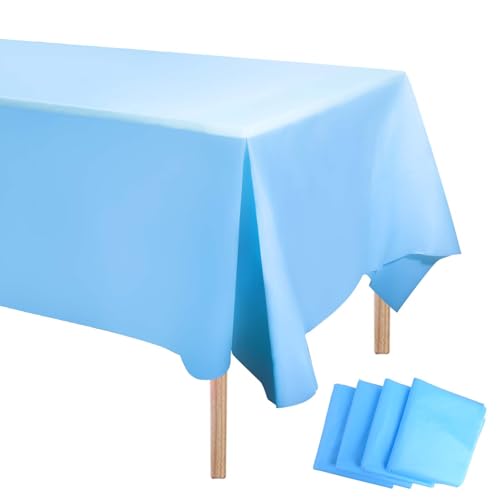 Aitsite Einweg Tischdecke 4 Stück, 137x274cm Rechteck wasserdichte Tischdecke, Rechteckig Tischtuch für Hochzeit,Kindergeburtstag,Jahrestag, Weihnachten Party Blau Aitsite Einweg Tischdecke 4 Stück, 137x274cm Rechteck wasserdichte Tischdecke, Rechteckig Tischtuch für Hochzeit,Kindergeburtstag,Jahrestag, Weihnachten Party Blau von Aitsite
