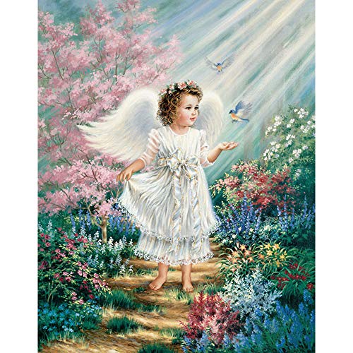 Aiuorty 5D Diamond Painting Bilder, Complete Diamond Painting Set, DIY Diamant Painting Bilder, Erwachsene Kinder Full Groß Bilder Malen nach Zahlen, Handwerk Home Wand Décor Frau 30x40cm (H) von Aiuorty