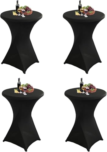 Aiuuee 4er Set Stehtisch Hussen 80 cm Schwarz, Ø80-85cm Elastisch Spandex Hussen Stehtische, Maschinenwäsche, Tischhussen für Stehtische Bistrotische Bar Table Geburtstagsfeier Hochzeit Aiuuee 4er Set Stehtisch Hussen 80 cm Schwarz, Ø80-85cm Elastisch Spandex Hussen Stehtische, Maschinenwäsche, Tischhussen für Stehtische Bistrotische Bar Table Geburtstagsfeier Hochzeit von Aiuuee