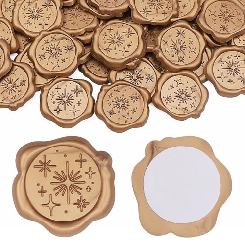 Aiviman Stern-Wachssiegel-Aufkleber, Antikgold, selbstklebend, ideal für Geschenkverpackungen, Hochzeitseinladungen, Valentinstag, Kartenumschläge, Dekoration, 25 Stück Aiviman Stern-Wachssiegel-Aufkleber, Antikgold, selbstklebend, ideal für Geschenkverpackungen, Hochzeitseinladungen, Valentinstag, Kartenumschläge, Dekoration, 25 Stück von Aiviman