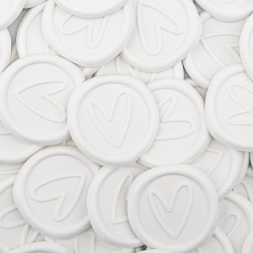 Aiviman Wachssiegel-Aufkleber, weißes Herzmuster, selbstklebende Briefumschlag-Aufkleber, ideal für Geschenkverpackungen, Hochzeitseinladungen, Weinpakete, Weihnachten, 50 Stück Aiviman Wachssiegel-Aufkleber, weißes Herzmuster, selbstklebende Briefumschlag-Aufkleber, ideal für Geschenkverpackungen, Hochzeitseinladungen, Weinpakete, Weihnachten, 50 Stück von Aiviman
