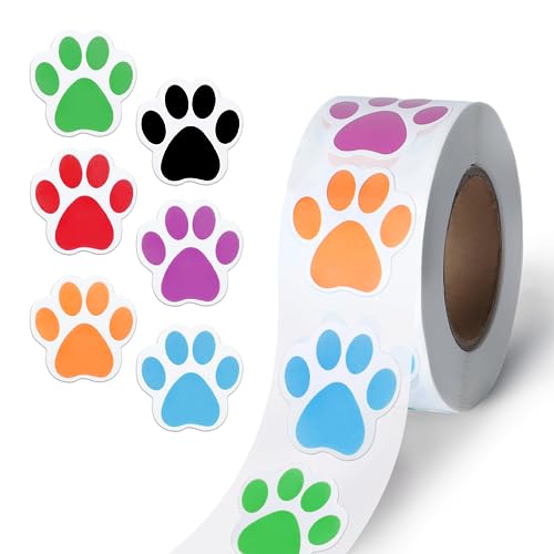 500 Stück Pfotenabdruck-Aufkleber, 2,5 cm, bunt, niedlich, Hund, Katze, Pfoten-Aufkleber, kleine Welpe, Patrol, Druck-Etikettenrolle, selbstklebend, für Geschenke, Partydekoration, Umschlagsiegel, 500 Stück Pfotenabdruck-Aufkleber, 2,5 cm, bunt, niedlich, Hund, Katze, Pfoten-Aufkleber, kleine Welpe, Patrol, Druck-Etikettenrolle, selbstklebend, für Geschenke, Partydekoration, Umschlagsiegel, von Aixoom