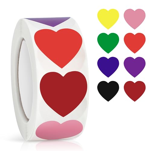 Bunte herzförmige Aufkleber, 2,5 cm, niedliche Liebesetiketten für Valentinstag, Einladung, Umschläge, Basteln, Scrapbooking, 500 Etiketten pro Rolle Bunte herzförmige Aufkleber, 2,5 cm, niedliche Liebesetiketten für Valentinstag, Einladung, Umschläge, Basteln, Scrapbooking, 500 Etiketten pro Rolle von Aixoom