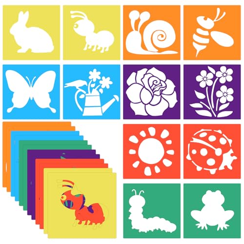 12 Stück Zeichenschablonen Kinder Schablonen PVC Tierschablonen Kinder Malschablonen Set Zeichenschablonen Wiederverwendbare Zeichenschablonen für Kinder, Kleinkinder, Vorschulkinder 12 Stück Zeichenschablonen Kinder Schablonen PVC Tierschablonen Kinder Malschablonen Set Zeichenschablonen Wiederverwendbare Zeichenschablonen für Kinder, Kleinkinder, Vorschulkinder von Aiyorse