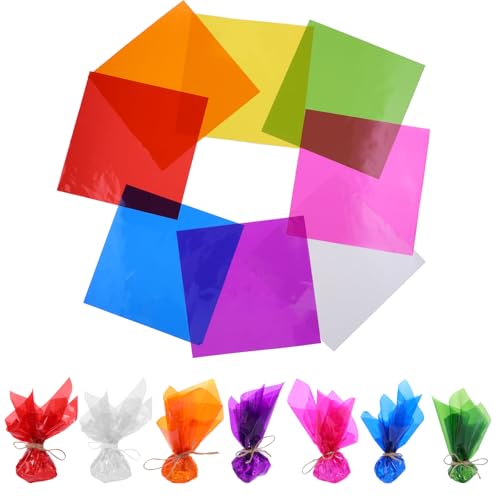 120 Stück Buntes Origami-Papier Transparentpapier Bunt Origami Papier Pergamentpapier Zum Basteln für Gel-Lichtfilter, Süßigkeiten, Heimwerkerarbeiten, Kunsthandwerk, Dekoration, Kunststoff 120 Stück Buntes Origami-Papier Transparentpapier Bunt Origami Papier Pergamentpapier Zum Basteln für Gel-Lichtfilter, Süßigkeiten, Heimwerkerarbeiten, Kunsthandwerk, Dekoration, Kunststoff von Aiyorse