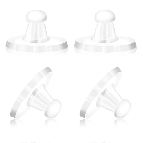 200 Stk Ohrring Verschluss Silikon Ohrring Stopper Hypoallergen Ohrstecker Verschluss Klar Gummi Ohrring Ohrstopper Sicherheit Ohrringverschlüsse für Ohrstecker Ohrringe Hakenohrringe-10x6mm von Aiyorse