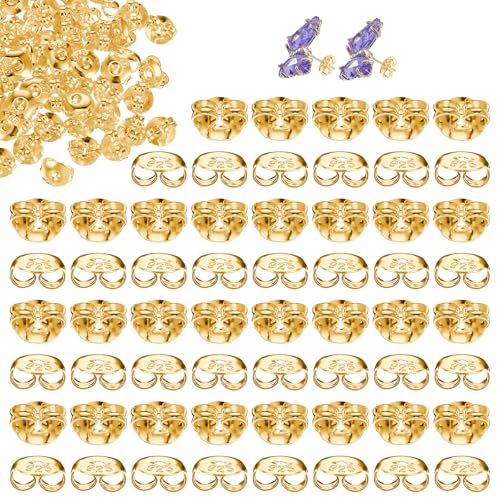 200 Stück Ohrstecker Verschluss,Gold Ohrstecker Flacher Verschluss,Ersatz Schmetterlings Ohrringverschlüsse Ohrringe Stecker für Ohrstecker Hypoallergene Ohrring Verschlüsse für Ohrstecker 200 Stück Ohrstecker Verschluss,Gold Ohrstecker Flacher Verschluss,Ersatz Schmetterlings Ohrringverschlüsse Ohrringe Stecker für Ohrstecker Hypoallergene Ohrring Verschlüsse für Ohrstecker von Aiyorse