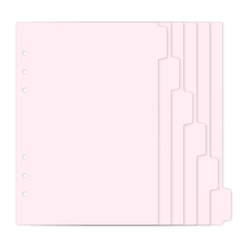6 x A5-Ordner-Trennblätter, 6 Löcher, transparenter Ordner, Register mit Registern, einführbare Kunststoff-Index-Trennblätter für Ordner, Notizbuch, Tagebuch, Notizblock, Rosa 6 x A5-Ordner-Trennblätter, 6 Löcher, transparenter Ordner, Register mit Registern, einführbare Kunststoff-Index-Trennblätter für Ordner, Notizbuch, Tagebuch, Notizblock, Rosa von Aiyorse