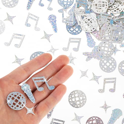 Disco-Konfetti, 240 Stück Discokugel-Folien-Konfetti, Glitzer-Discokugel-Party-Dekorationen, Mini-Discokugel-Konfetti und Musiknoten-Konfetti für 70er-, 80er-Jahre-, Hippie-, Geburtstags-, Disco-Konfetti, 240 Stück Discokugel-Folien-Konfetti, Glitzer-Discokugel-Party-Dekorationen, Mini-Discokugel-Konfetti und Musiknoten-Konfetti für 70er-, 80er-Jahre-, Hippie-, Geburtstags-, von Aiyorse