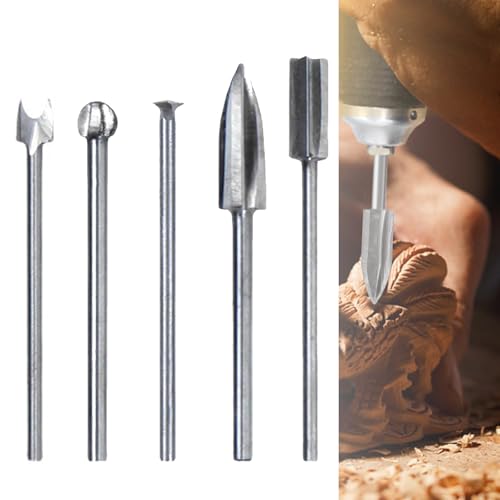 Aiyraa 5 Stück Dremel Fräser Holz, Holzfräser Set Kompatibel Mit Dremel Zubehör, Fräser Für Holz Schnitzen Gravieren Bohren Mit 1/8" Schaft, Dremel Fräsaufsatz Für Heimwerkerprojekte Aiyraa 5 Stück Dremel Fräser Holz, Holzfräser Set Kompatibel Mit Dremel Zubehör, Fräser Für Holz Schnitzen Gravieren Bohren Mit 1/8" Schaft, Dremel Fräsaufsatz Für Heimwerkerprojekte von Aiyraa
