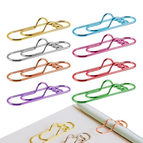 8 Stück Stiftklammern Aus Metall Für Notizbücher, Stifthalter Notizbuch, Stiftschlaufe, Retractable Pen Holder, Multifunktionale Leichte Stifthalter, Büroklammer-Stifthalter Für Notizbücher, Bücher von Aizuoni