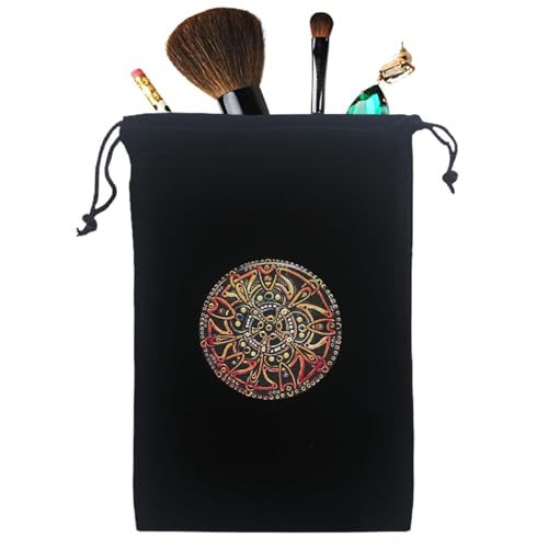 Aizuoni Kordelzug-Tarot-Taschen,12 x 17,5 cm Tarotkarten-Samt-Aufbewahrungstasche | Tarotkartenbeutel aus Samt, Würfelbeutel, Schmuckbeutel, Tarotkartenhalter, Schmuckbeutel, Kordelzug, von Aizuoni