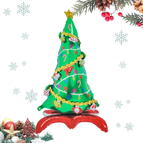 Weihnachtsballondekorationen - Weihnachtsmann-Ballons - Weihnachtsfeier-Dekorationszubehör Für Weihnachtshintergrund, Rot Grün Merry Christmas Party Dekoration Für Neujahr Deko von Aizuoni