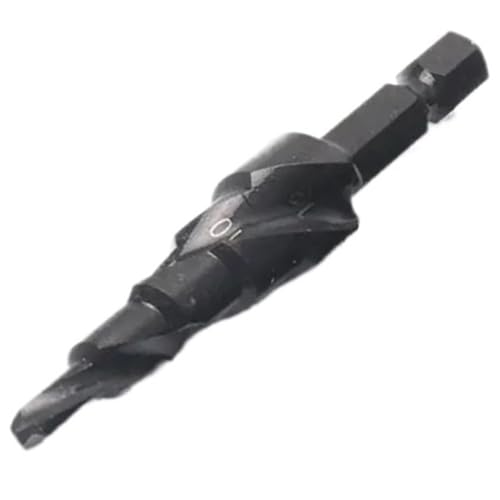 1 Stücke 4-12/20/32mm HSS Stufenkegelbohrer Sechskantschaft Nitridbeschichtet For Holz/Metall Lochschneider Spiralnut-Stufenbohrer(4-12mm) von Ajhui