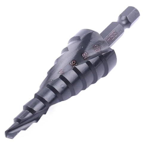 1 Stücke 4-12/20/32mm HSS Stufenkegelbohrer Sechskantschaft Nitridbeschichtet For Holz/Metall Lochschneider Spiralnut-Stufenbohrer(4-20mm) von Ajhui