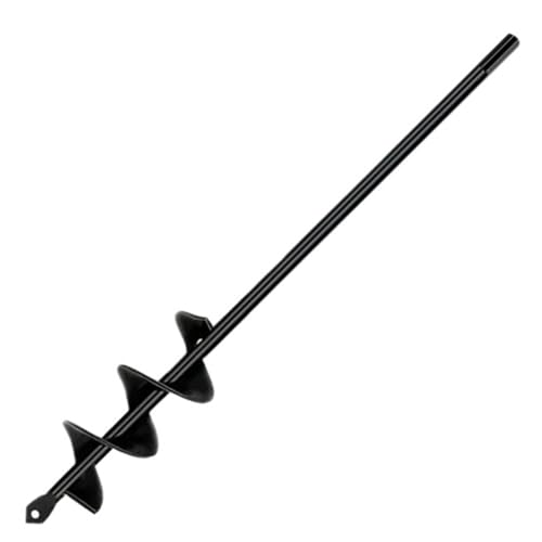 Gartenschnecke Spiralbohrer Gartenarbeit Blumenpflanzer Erdbohrer Pflanzlochgräber Werkzeug Lose Bodenbohrer Zubehör(4x45cm) von Ajhui