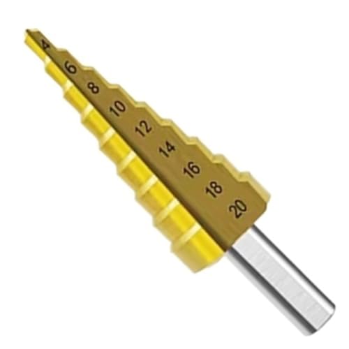 HSS Titan-Stufenbohrer, Konischer Stufenbohrer For Metall Und Holz, Hochgeschwindigkeits-Stufenbohrersatz, Elektrowerkzeuge, 3–12, 4–12, 4–20, 4–32 Mm(4-20mm) von Ajhui