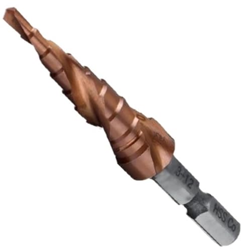 M35 5% Kobalt Stufenbohrer HSS-Co Kegel Sechskantschaft Metallbohrwerkzeug Lochschneider 3-12/4-12/4-20/4-22/4-32/4-26/5-21/5-27/6-24 Mm(3-12mm) von Ajhui