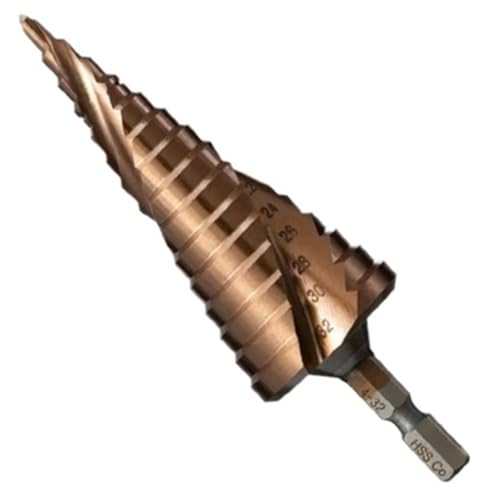 M35 5% Kobalt Stufenbohrer HSS-Co Kegel Sechskantschaft Metallbohrwerkzeug Lochschneider 3-12/4-12/4-20/4-22/4-32/4-26/5-21/5-27/6-24 Mm(4-32mm) von Ajhui