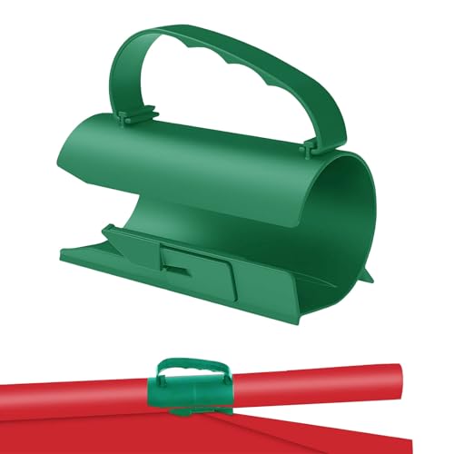 Ajuanbazha Geschenkpapier Schneider für Rollen, Tragbare Papierschneider, Schneider Werkzeug, Wrap Paper Safe Trimmer, Roll Papier Schneidegerät für Geschenkpapier (Grün) von Ajuanbazha