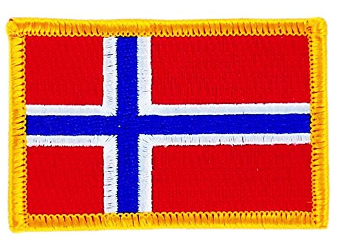 Akacha Aufnäher, bestickt, Flagge Norwegen, zum Aufbügeln von Akachafactory