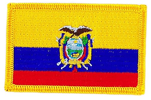 Patch Aufnäher Bestickt Flagge Ecuador zum Aufbügeln Abzeichen Backpack von Akachafactory